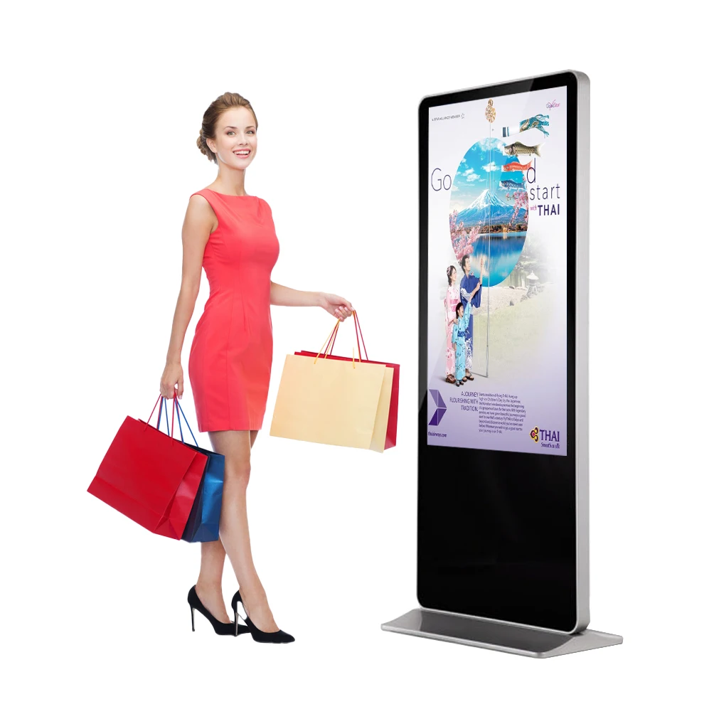 

43 Inch Touch Screen Floor Standing Kiosk Lcd Digital Signage Ad Display Freestanding Advertising Display Digital Totem Kiosk