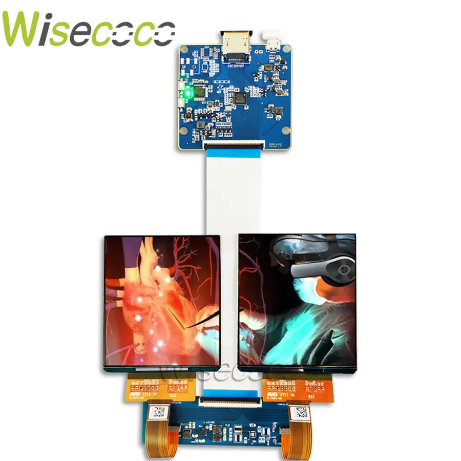 Wisecoco 3.8 Inch OLED Display VR AR Screen High Brightness 1080x1200 AMOLED Panel HMD MIPI Drive Board 3.81 inch