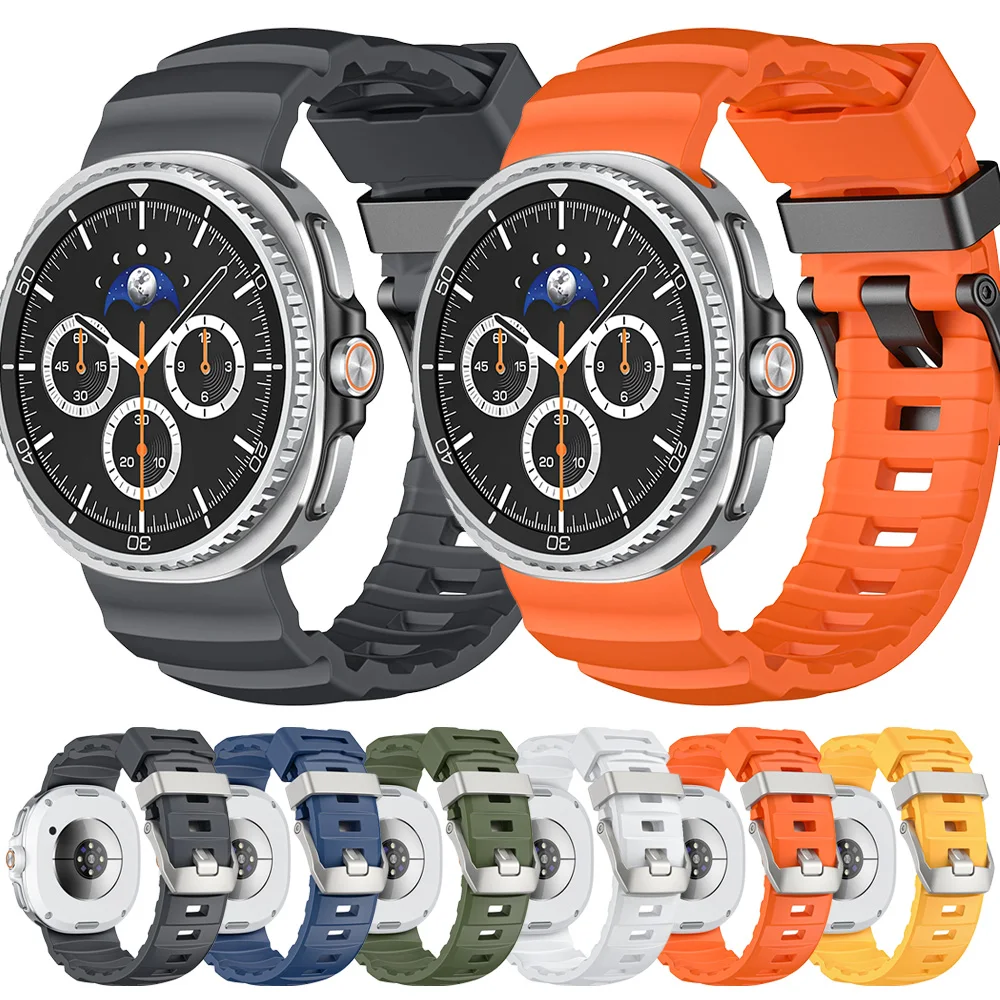 Silikonarmband für Samsung Galaxy Watch 8 44 mm 40 mm Sportarmband Armband für Galaxy Watch 8 Classic 46 mm Original-Uhrenarmband