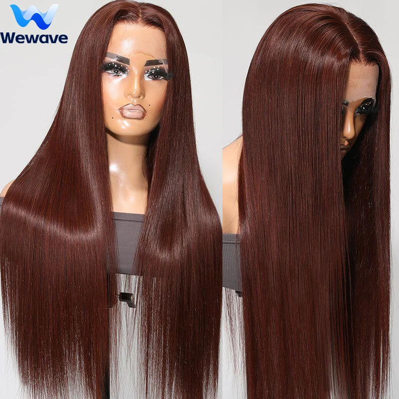 

Wewave Chocolate Brown Lace Front Wigs Bone Straight Human Hair Wigs 13x6 Hd Lace Frontal Wig Human Hair Pre Plucked Flash Sale