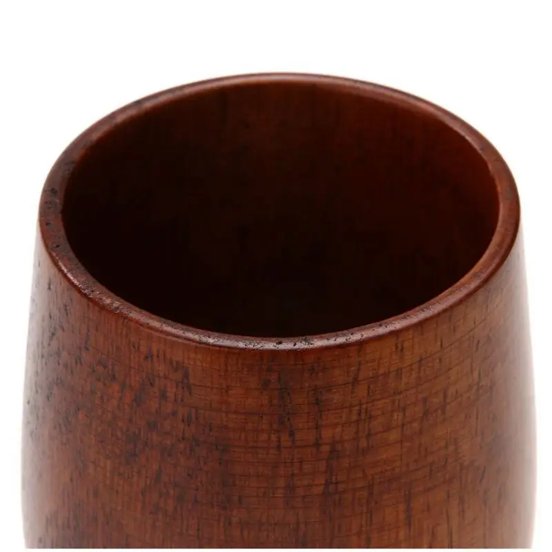 

Primitive Handmade Natural Wood Wooden Cup Breakfast Beer Milk Tea Mug Limited Time Offer