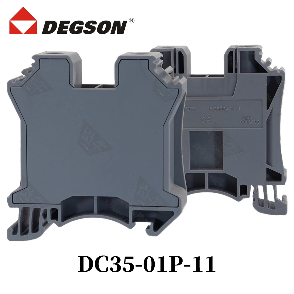 

10 шт. DEGSON DC35-01P-11-00ZH DC35-PE клеммные колодки на DIN-рейку Разъем DC35-PE Провод 7439-92-1 Phoenix Contact 125A 500 В