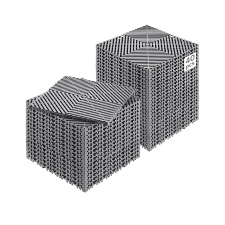Interlocking Drainage Mat,"" Modular Interlocking Cushion, Pcs Splicing Drainage Mats, Non-Slip PP Drainage Floor Tile and Show