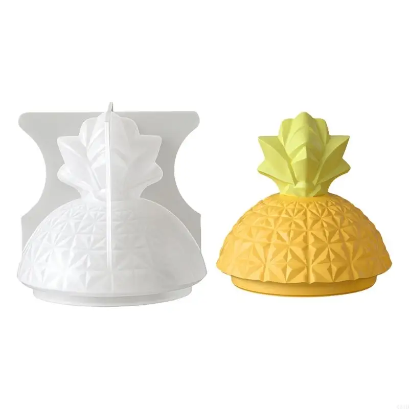 Creative Silicone Mold Pineapple Shape Candle Cups Moulds Plant Pots Molds Silicone Texture for Crafting Enthusiasts