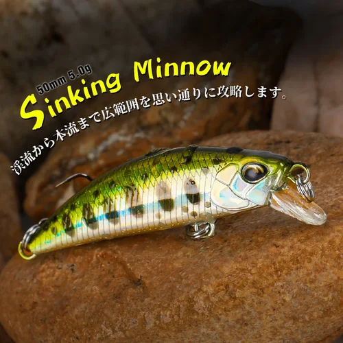 TSURINOYA hundimiento Minnow Mini señuelo duro DW63 50S 50mm 5g señuelo de pesca Artificial Wobblers Crankbait cebo de trucha