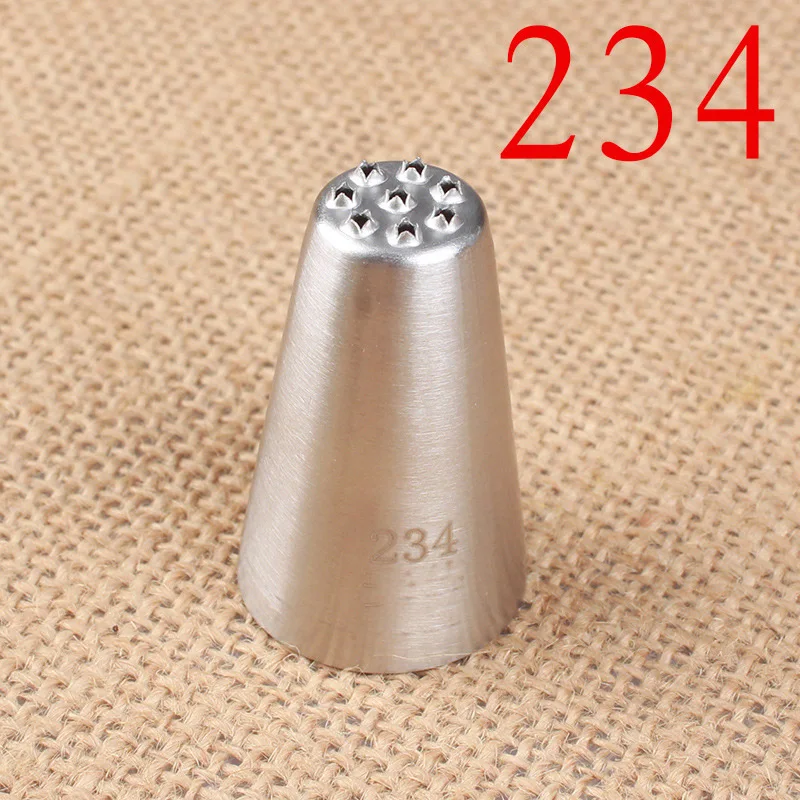#234 Multi-Open Nozzle Tip Stainless Steel Icing Piping Tips Cake Cream Decorating Mouth For Grass Cupcake Mont Blanc Cup Cake