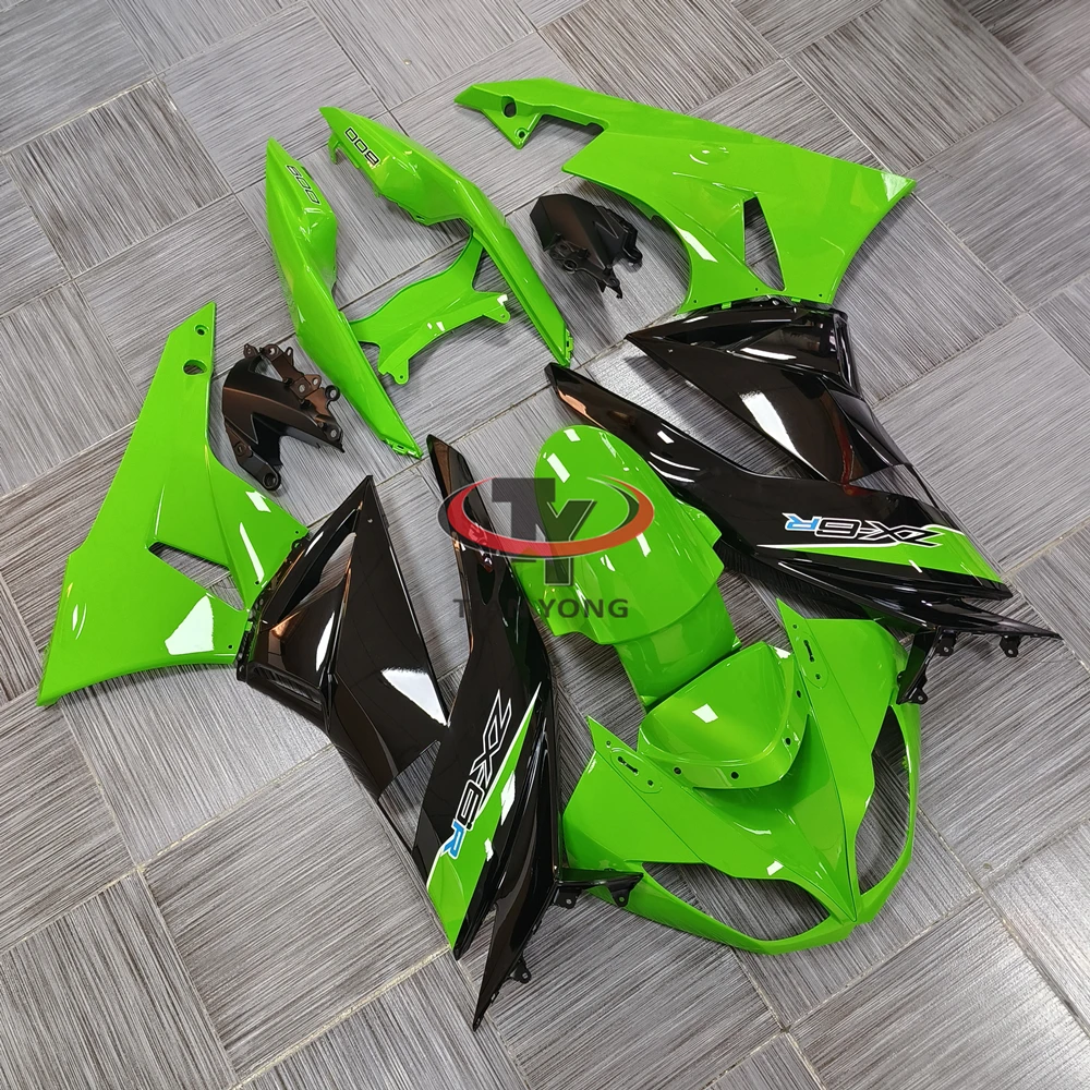 

Для ZX6R ZX 6R 2009-2010-2011 2012 мотоциклетный полный комплект обтекателей кузов капота ярко-зеленый черный простая изогнутая форма