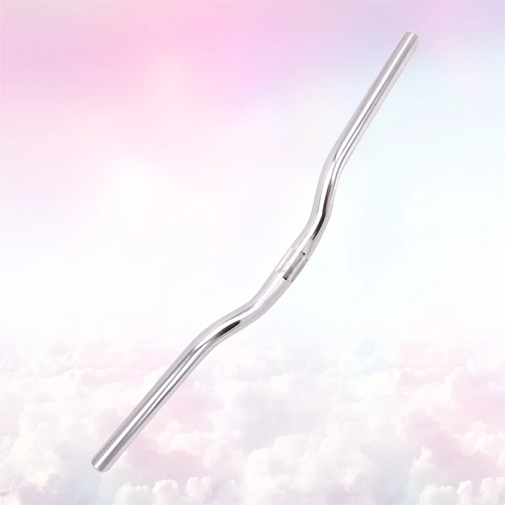 1Pcs 530mm Aluminum Alloy Bike Handlebar Lightweight Durable for Fixed Gear Mountain Bikes Silver Bike Handlebar