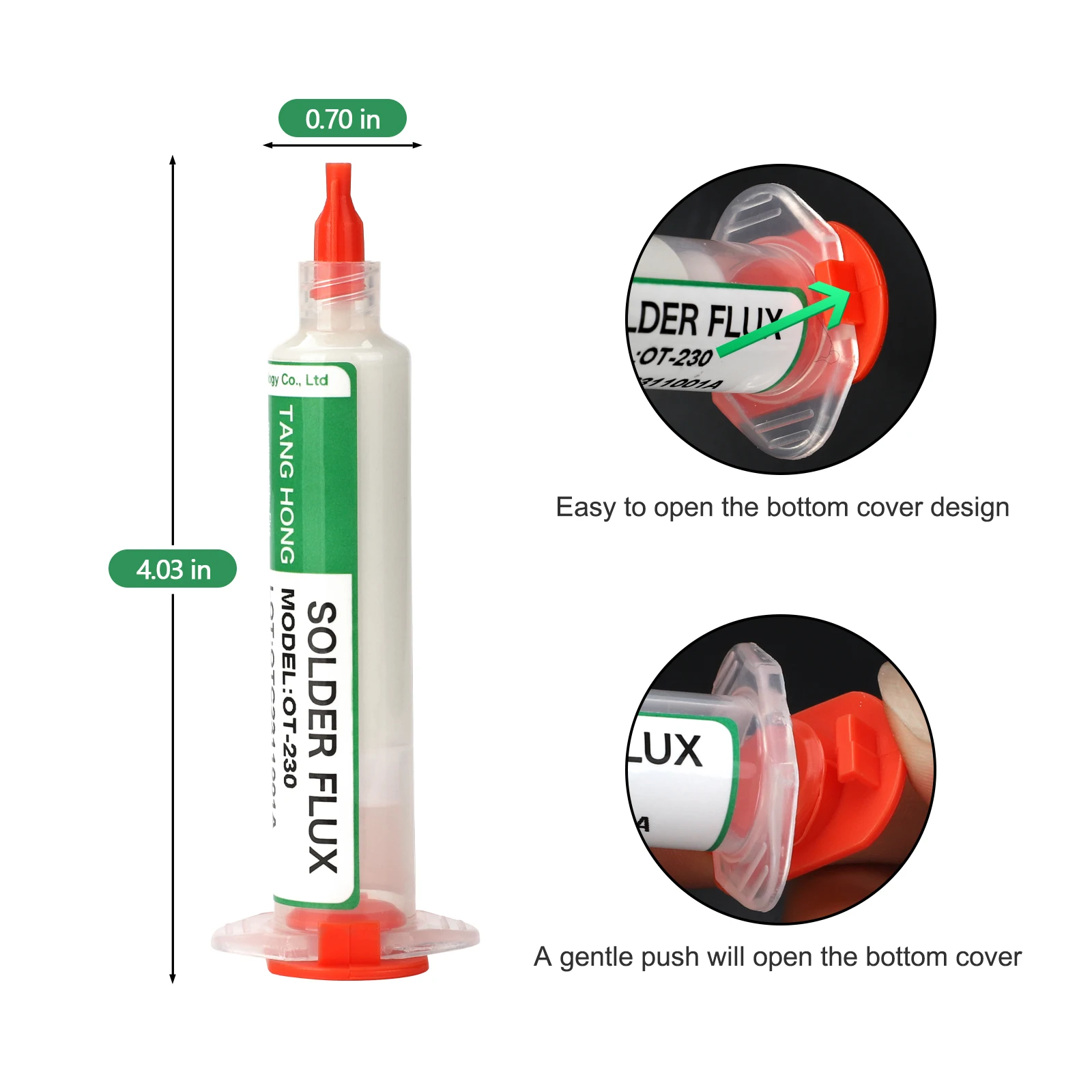 10cc Welding Flux For Soldering Lead-free Syringe Solder Tin Paste New Type OT-230  Grease Computer Chips Phone LED BGA SMD PGA