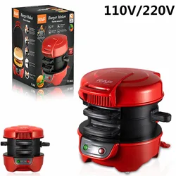 Máquina Eléctrica antiadherente para hacer sándwiches de hamburguesas, miniparrilla para hornear, tostadora para tortitas, Pan, cocina casera, 110V, 220V