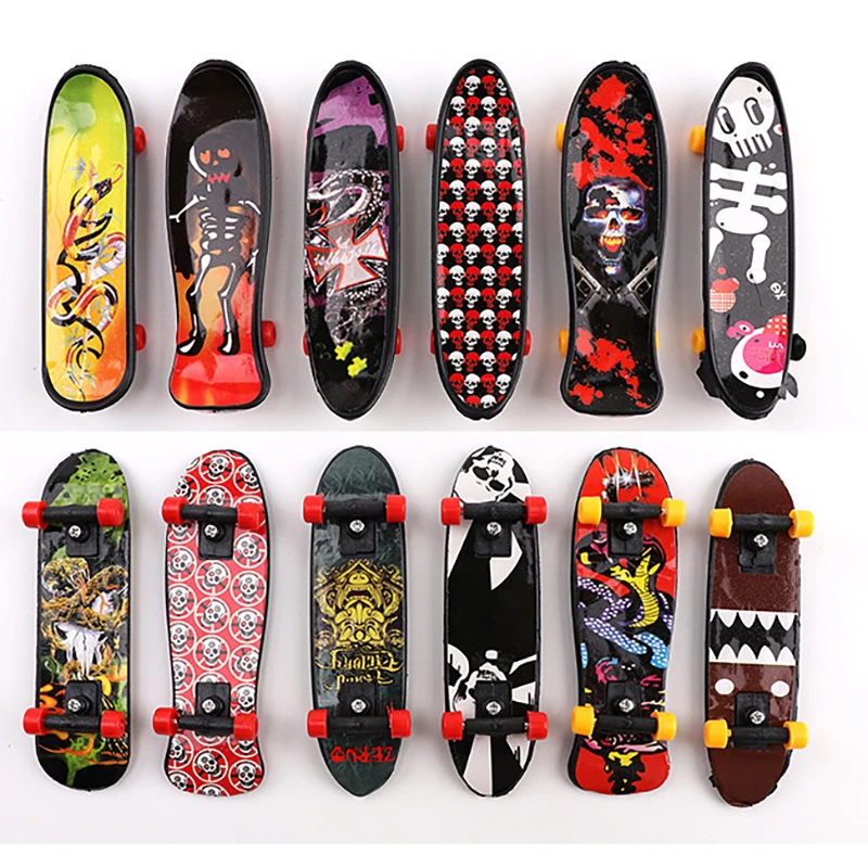 Stampa professionale di plastica Finger Skateboard Mini Desktop Puzzle creativo Fingertip sport Scooter giocattoli Puzzle per bambini