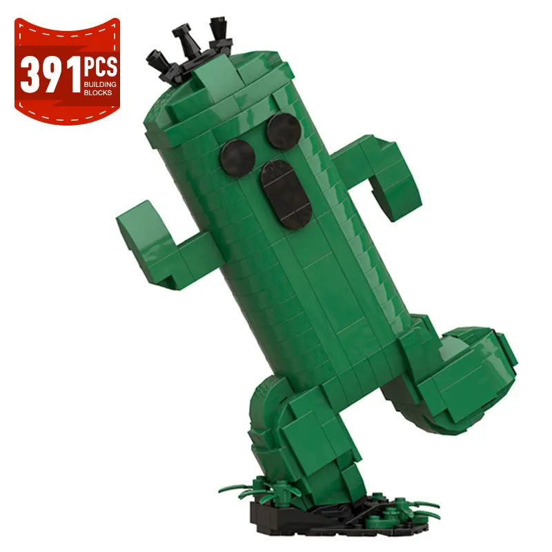 

Moc Cactus Monster Building Blocks Game Mascot Action Figures Plants Bricks Model Assembled Toys Birthday Gifts