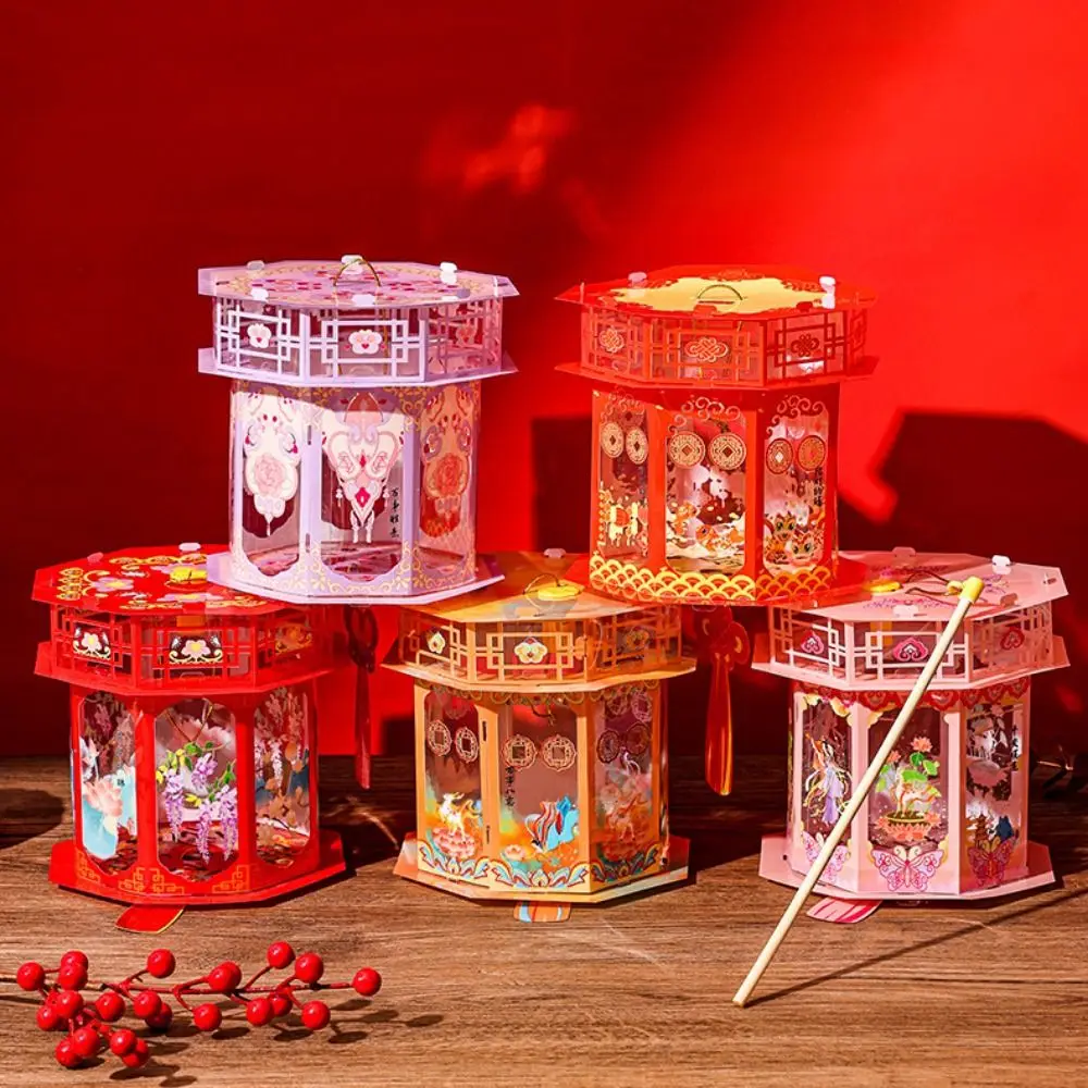 

Cartoon Snake Year Lantern Chinese Style Handmade Portable Luminous Lantern Traditional Handheld Lantern Festival Lanterns