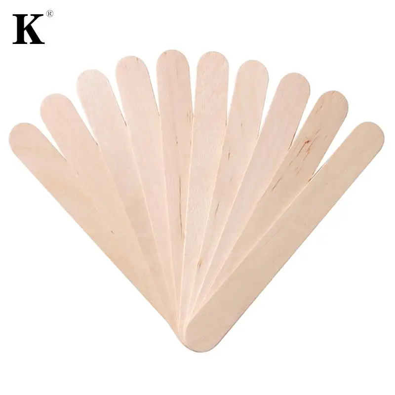 100PCS Woman Wooden Hair Removal Stick Disposable Depilation Spatula Wax Sticks Wood Face Eyebrows Waxing Spatula Beauty Tool