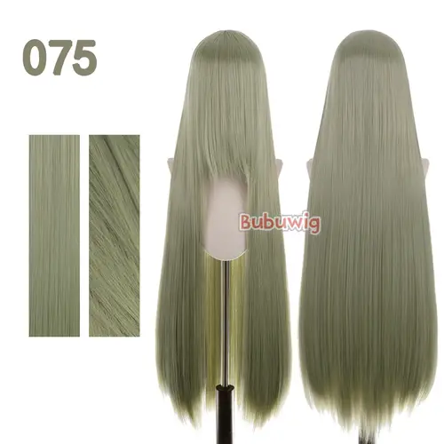 Bubuwig Synthetic Hair 100cm Long Straight Pure Color Cosplay Wigs Over 100 Colors Black White Red Blue Brown Wig Heat Resistant - Image 45