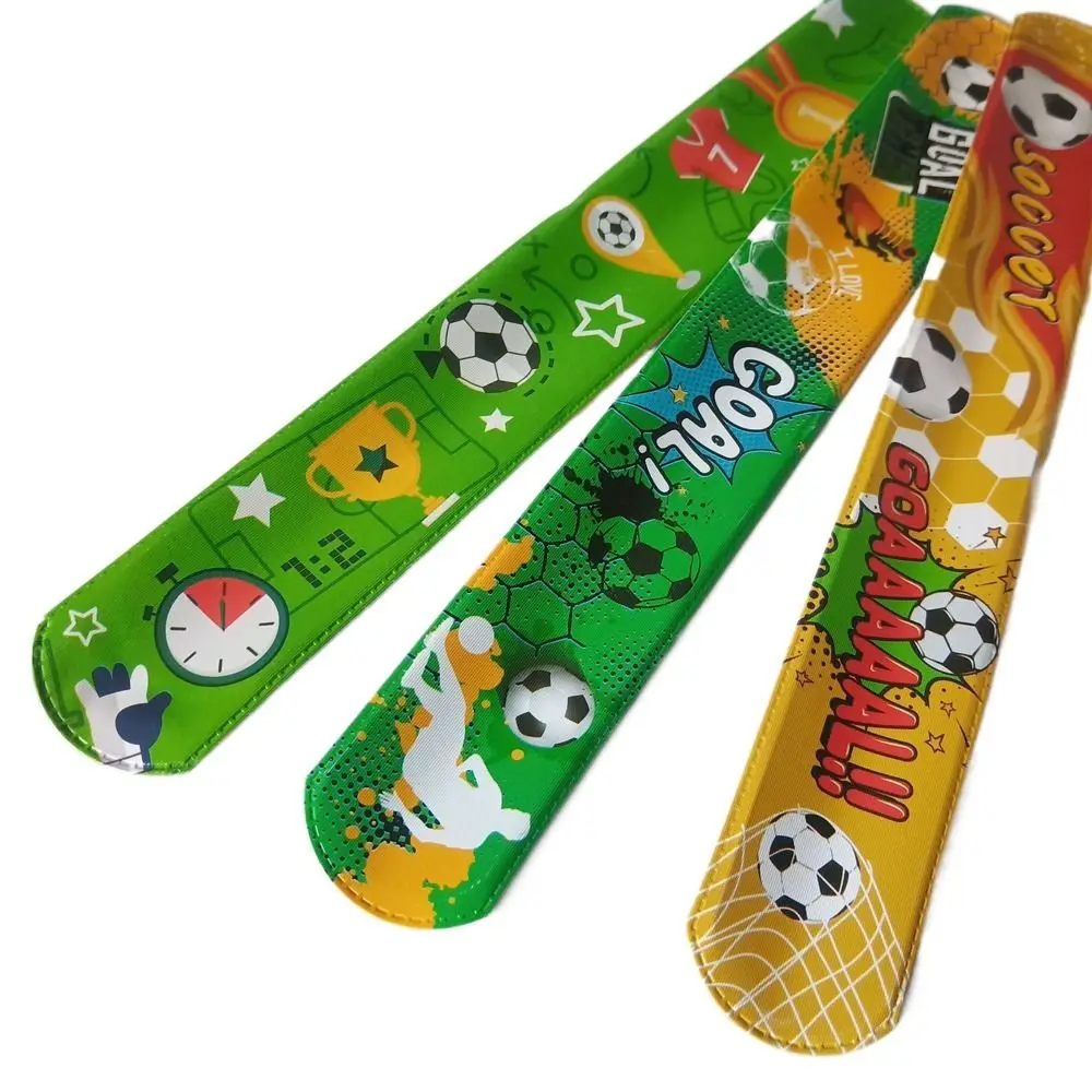 12 pezzi anello a mano calcio Papa cerchio decorazione braccialetto braccialetti a scatto braccialetto favore Snap Wrap calcio Clap Circle