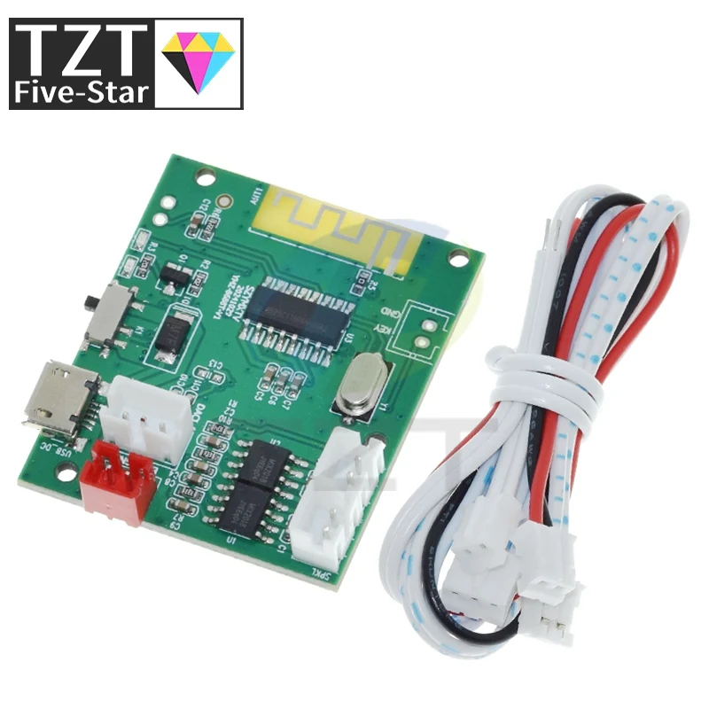 TWS Bluetooth 5.3 Power Amplifier Board 5W+5W 3.7V 5V Miciro USB True Wireless Stereo Module for Car Home Speaker Subwoofer DIY