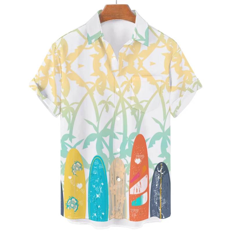 

3d Print Coconut Tree Pattern New Fashion Shirts 2024 Summer Vacation Womens Clothes Hawaii T-shirt Short-sleeved Girl Blouse