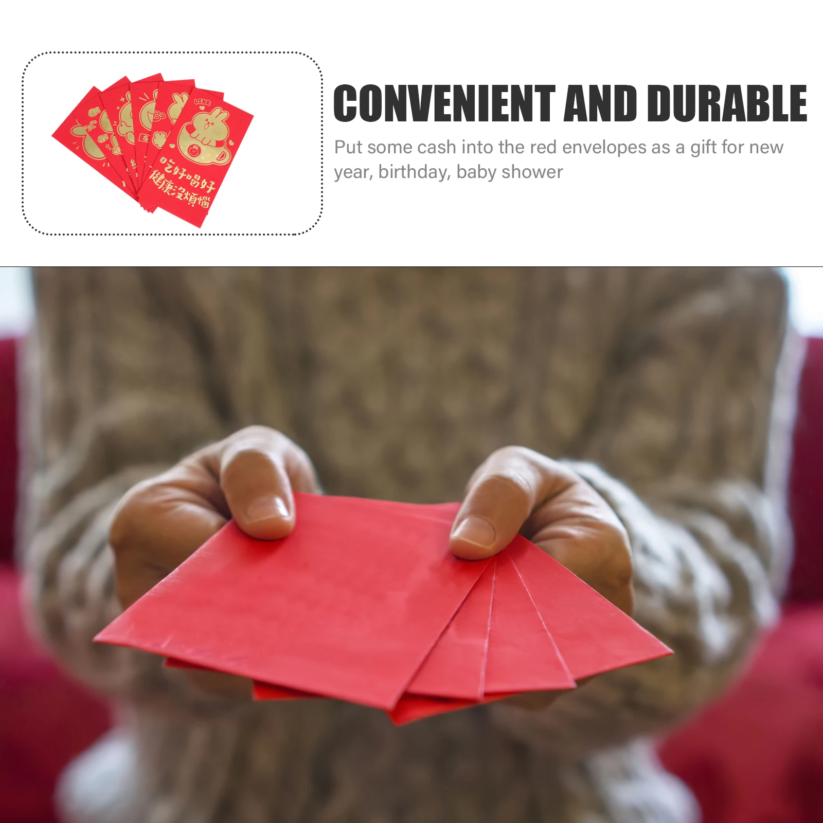 30Pcs Chinese New Year Red Packet Money Pouches 2023 Rabbit Year Red Envelopes Spring Festival Lucky Gift Money Pouches