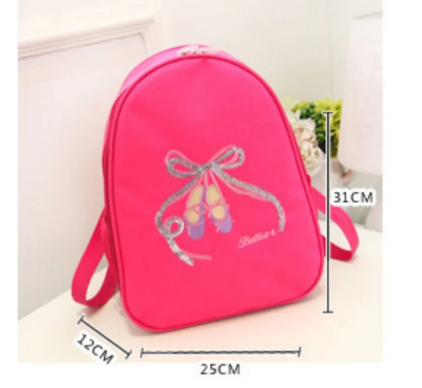 Mochila de dança latina infantil, bolsa de balé, sapatos bordados, nome personalizado, novo