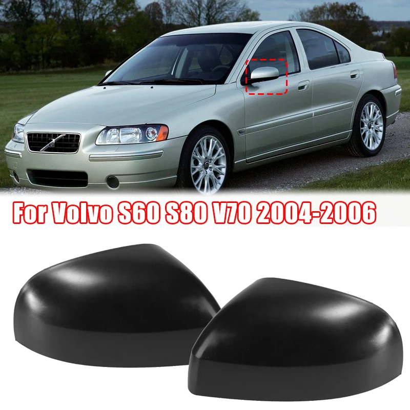 Car Side Rearview Mirror Back Cover Shell Case for Volvo S60 S80 V70 2004-2006 Front Side Wing Mirror Glass 39979044 39979062