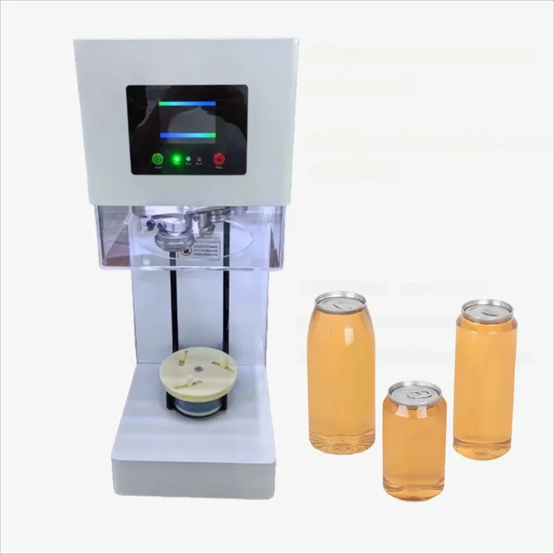 

55mm Commercial Automatic Tin Can Sealing Machine Soda Sealer Aluminum Beer Bottles PET Jar Cans Seamers 110V/220V
