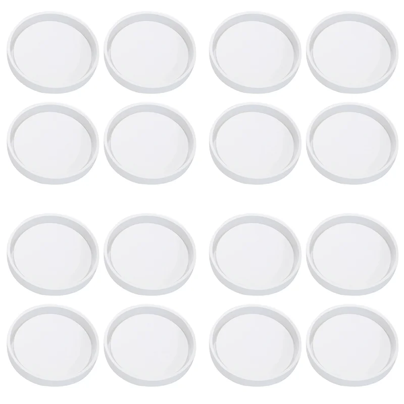 

CYL-16 Pack Big Diy Round Coaster Silicone Mold, Diameter 3.94Inch/10Cm, Molds For Casting With Resin, Cement