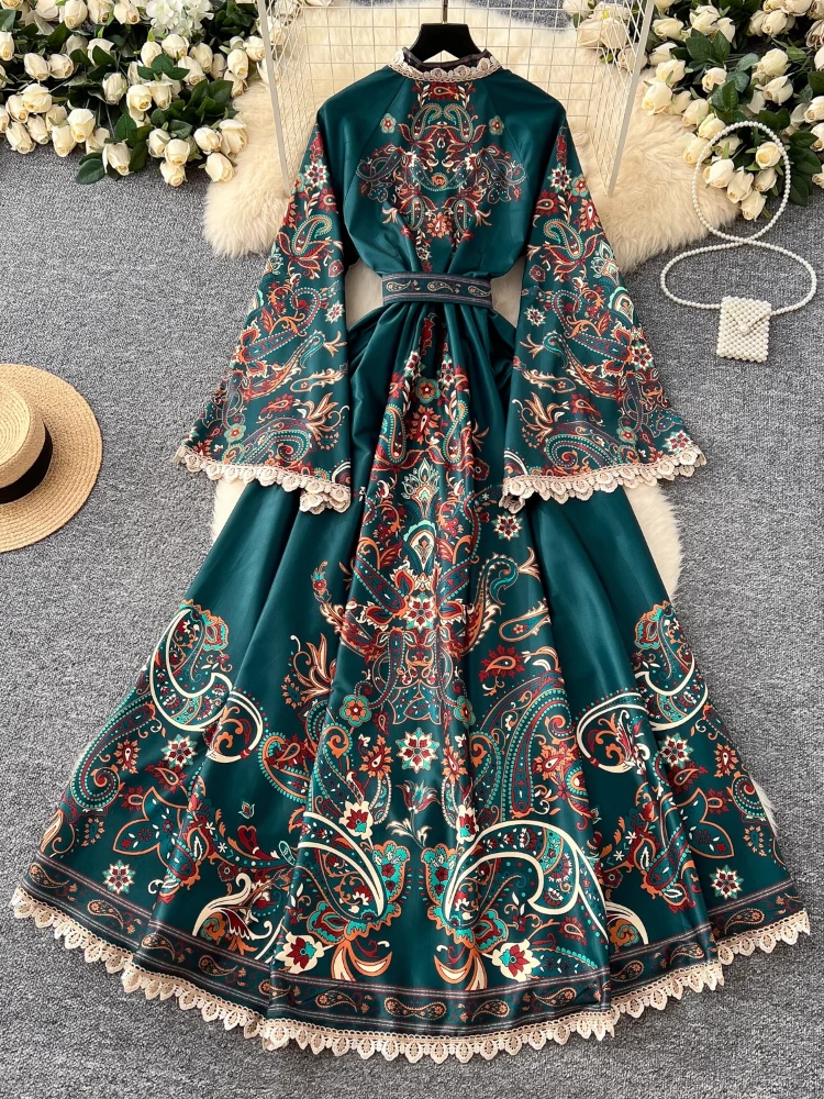 luxury print dress Medium