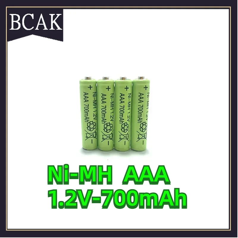 Bcak-電気シェーバー用充電式バッテリー,リモコン,目覚まし時計,AAAバッテリー,700mah,1.2v,nimh,aaa,3a,8個