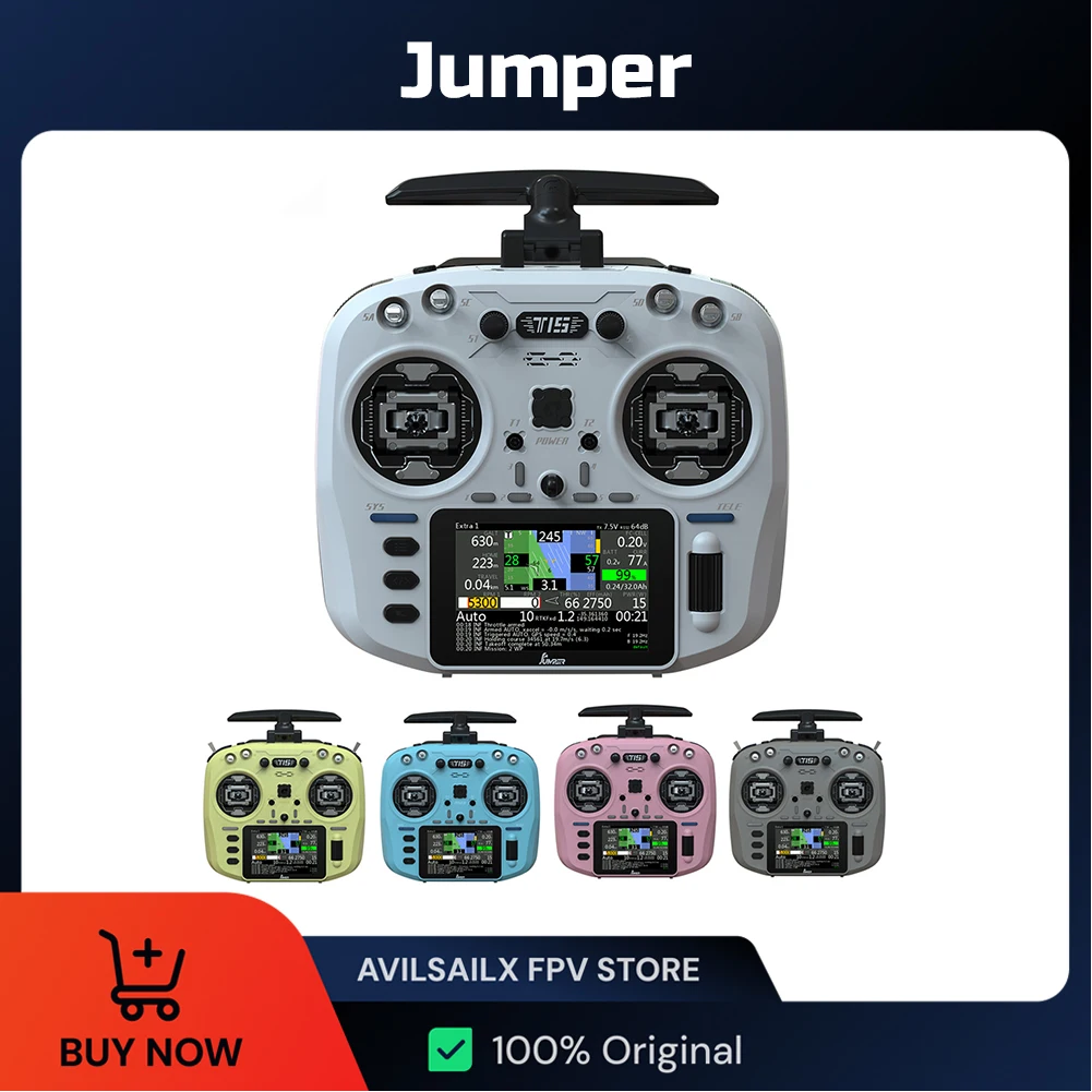 

Jumper T15 Датчик Холла Цветной экран FPV Радиоконтроллер EDGETX/ELRS Для Long Rang RC Drone