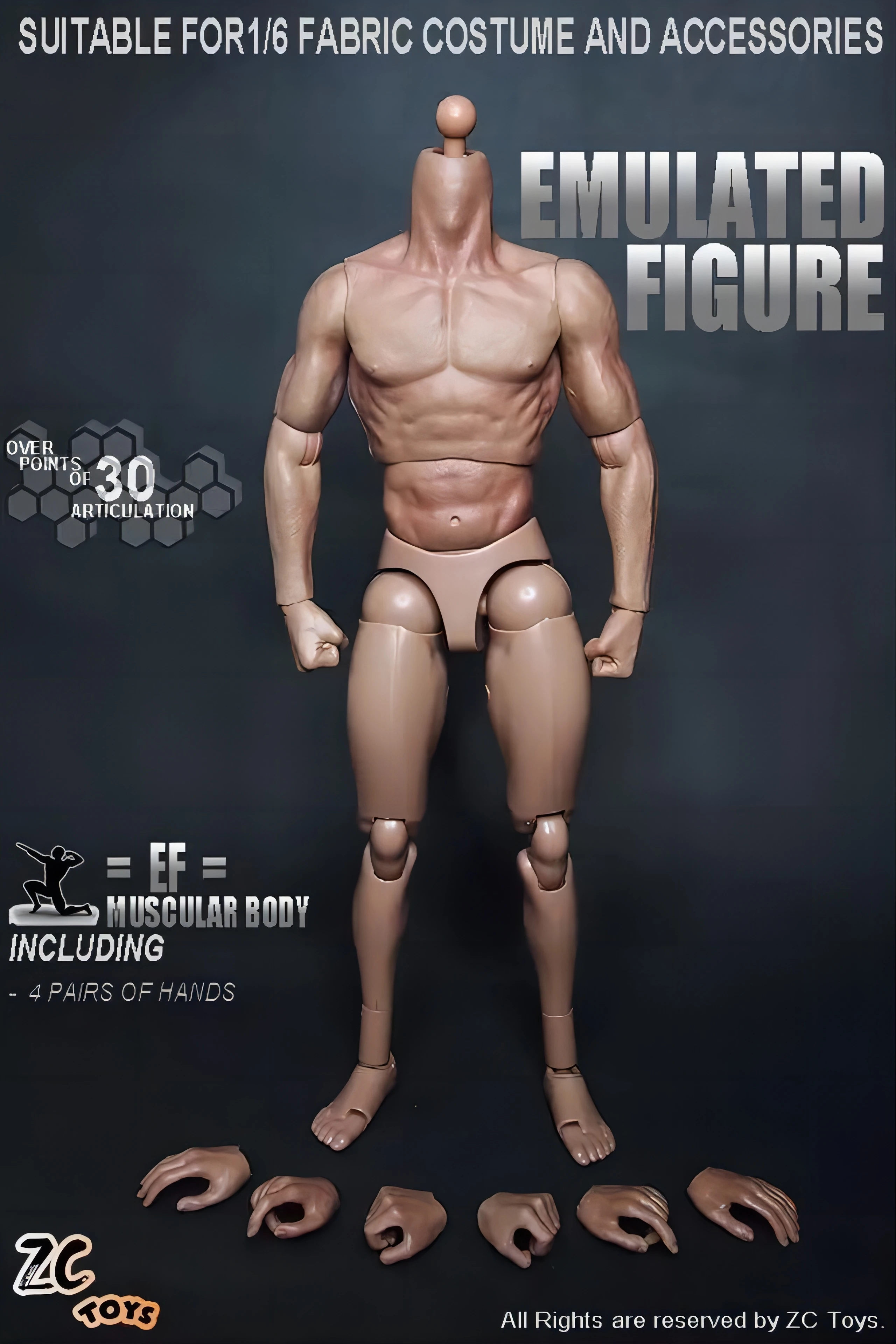 1/6 Scale Male Body Figure Military Muscular Body Similar to TTM19 Wolverine Body 12