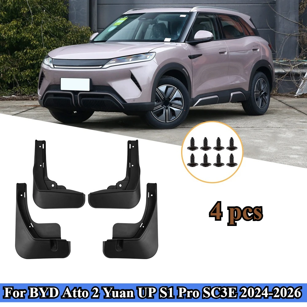 

Для BYD Atto 2 Yuan UP S1 Pro SC3E 2024 2025 2026 Автомобильное колесо, брызговик, брызговик, защита крыльев, запчасти для брызг, аксессуары