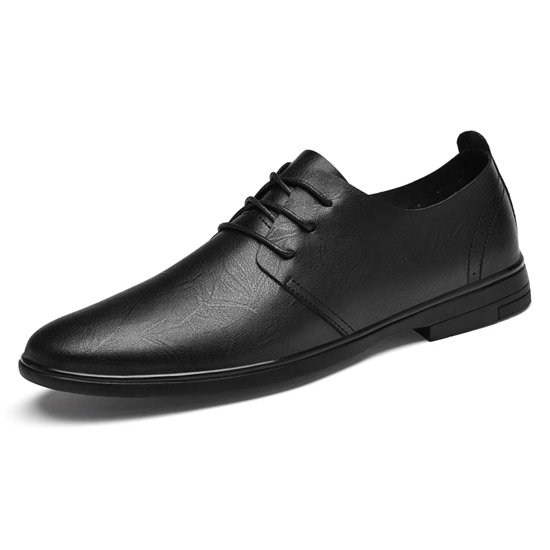 

Men's Classic Leather Oxford Dress Shoes Lace-Up Black Slip on Loafers Driving Wedding Party Big Size Casual Shoes