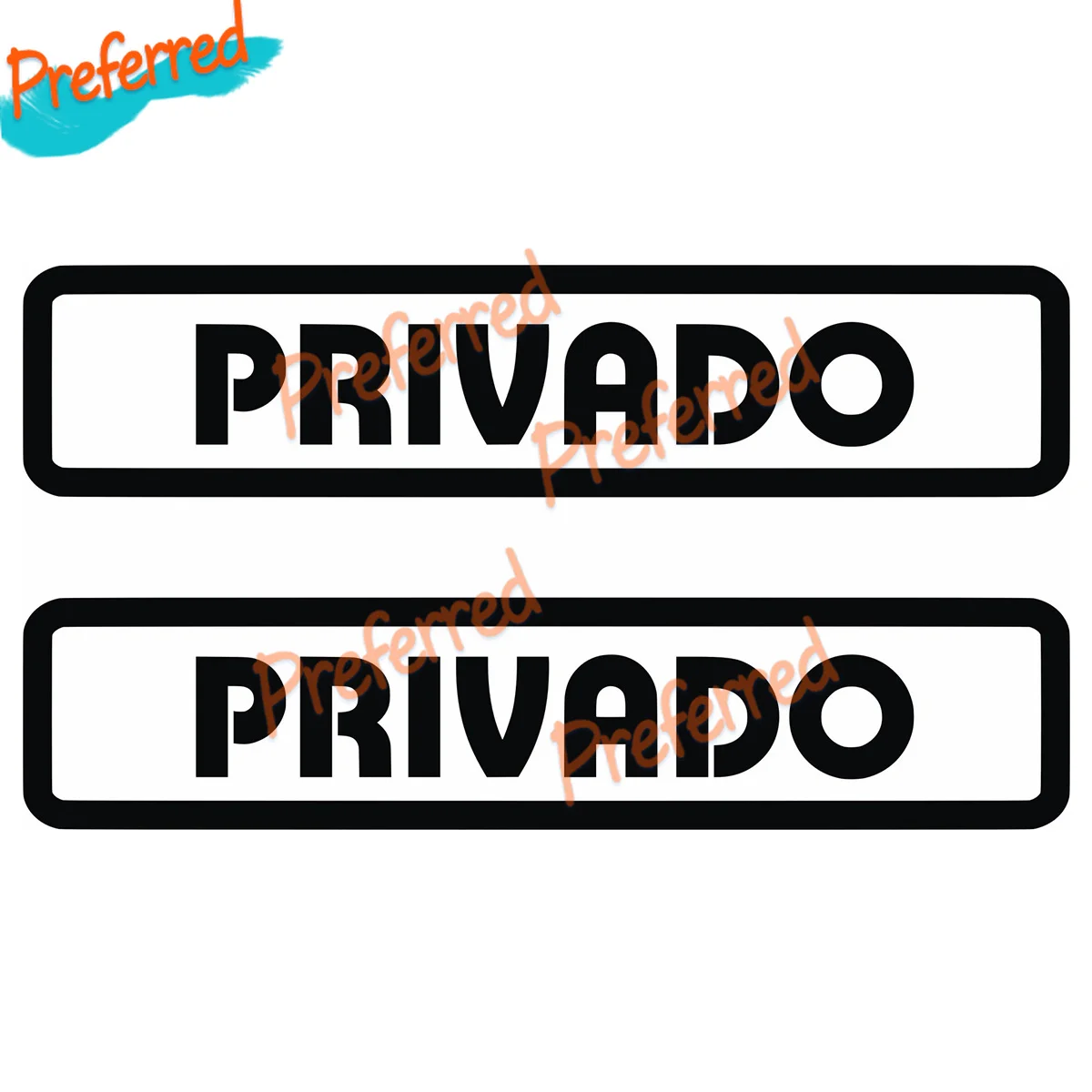 

2 X PEGATINAS STICKER VINILO LAMINA PACK LOTE PRIVADO SEÑALIZACIÓN