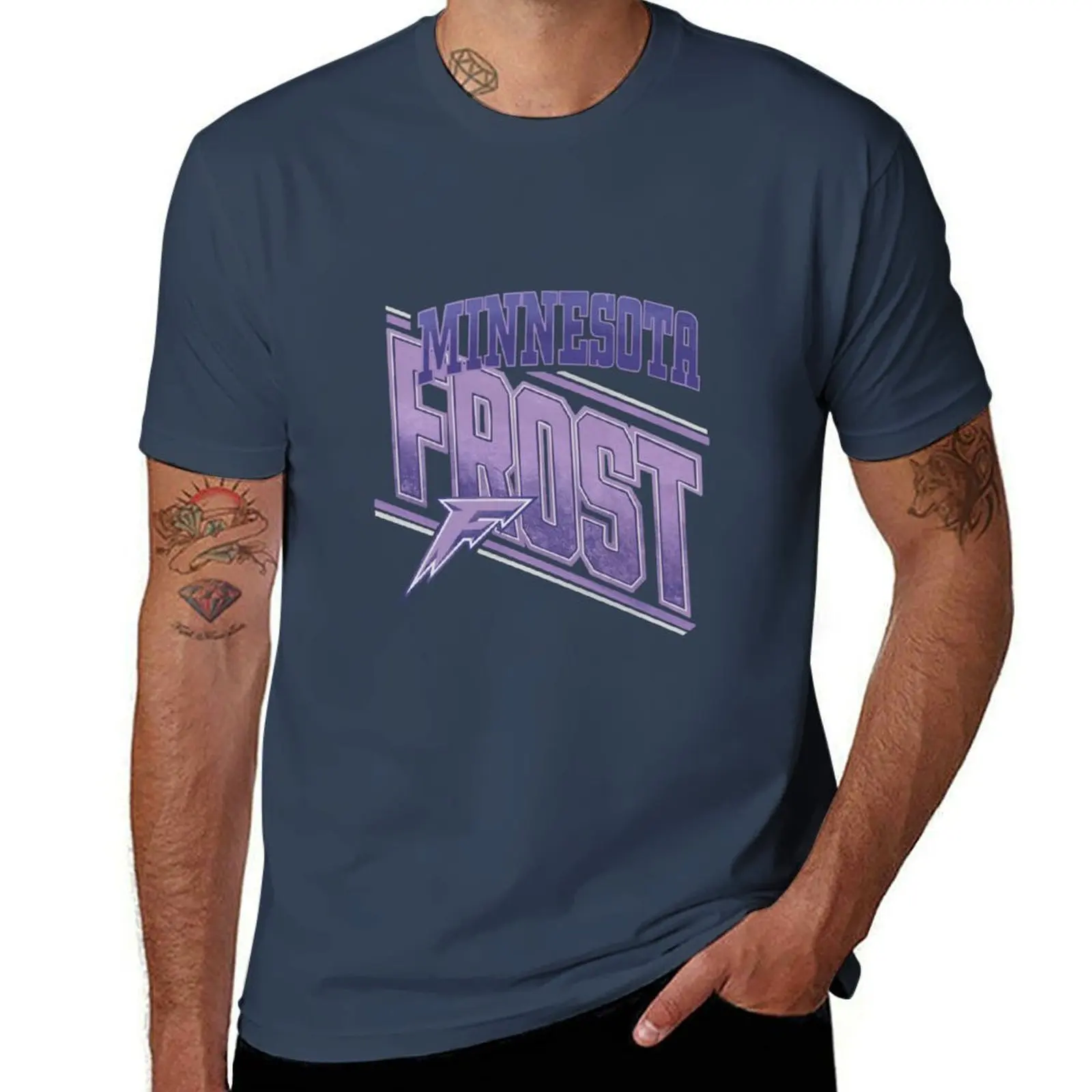 

Vintage aesthetic Minnesota Frost PWHL logo with purple background T-Shirt Lightweight Running Sports T-Shirt