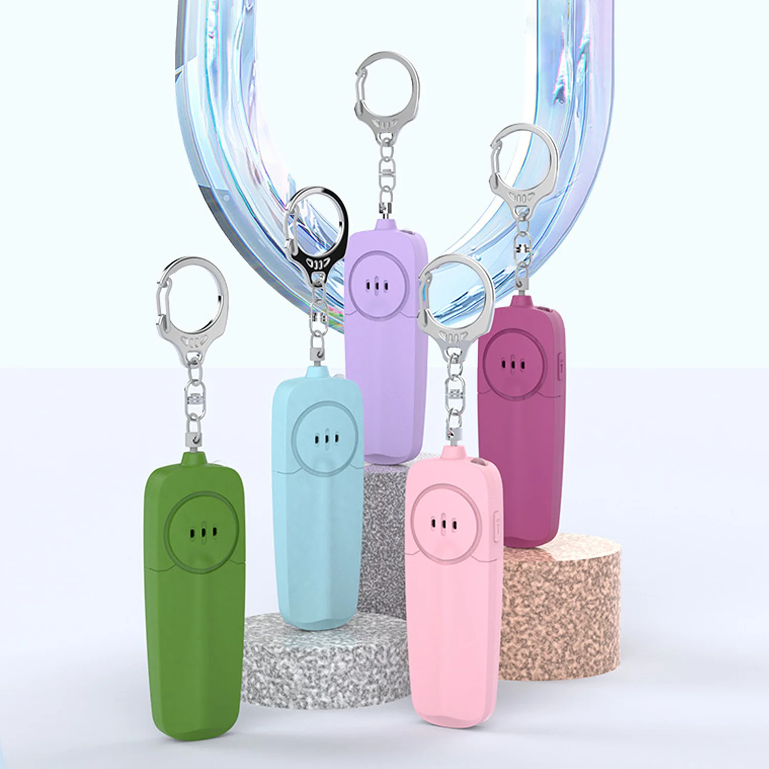 

Hollarm Self Defense Alarm 130dB With LED Light Rechargeable Self Defense Woman Safety Alarm Emergency Anti-Attack Keychain