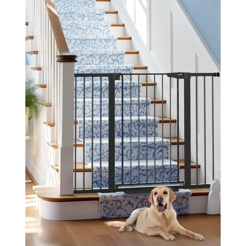 

36" Extra Tall Baby Gate, Safety Dog Gate for Stairs, Easy Walk Thru Auto Close Pet Gates for The House, 4 Wall Cups