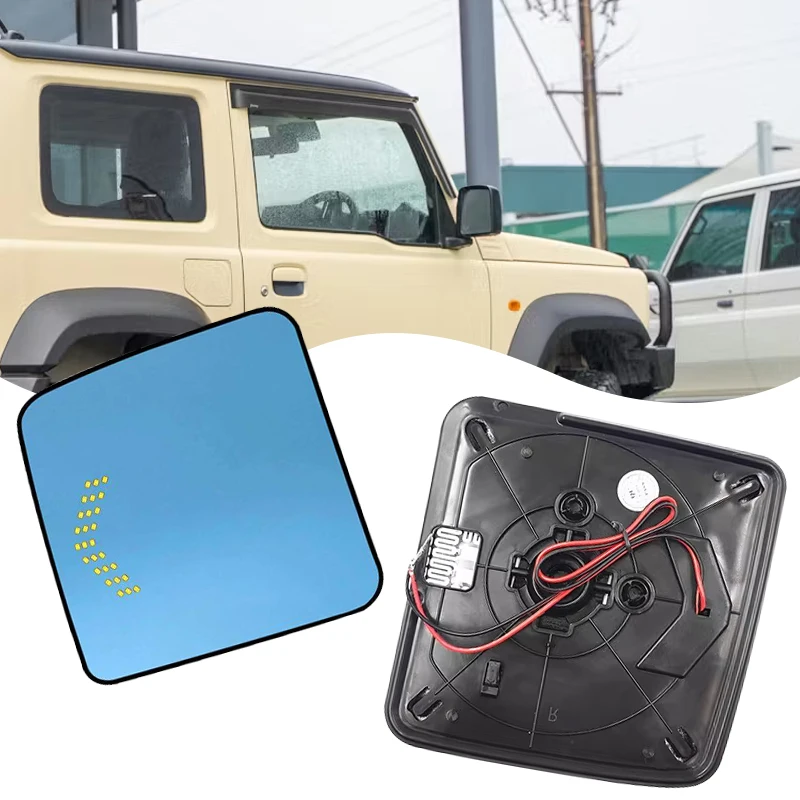 

Аксессуары для автомобильных зеркал заднего вида с подогревом для Suzuki Jimny JB64/74 2018-2022, стеклянные боковые зеркала с антибликовым покрытием