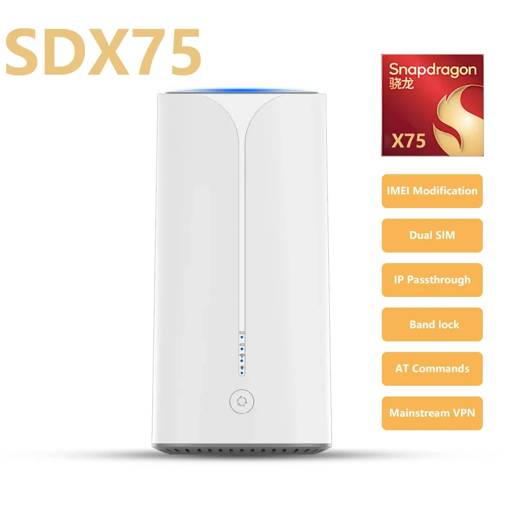 ZXY 2025 M01K43 Ultra SDX75 AX3000 4G 5G Router WiFi 6 NR NSA MmWave Change IMEI Band Lock VPN SIM Card Mesh 5G Sim Router