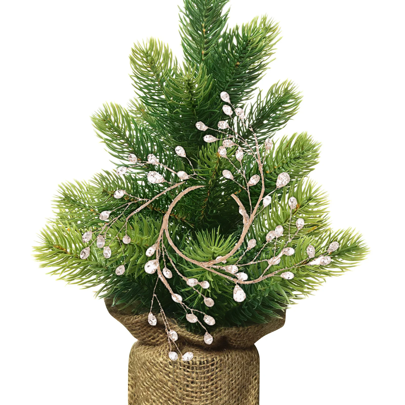 

Mini Acrylic Crystal Christmas Bead Wreath Holder Ring Tabletop Decoration Xmas Garland Party Supplies Christmas Wreath