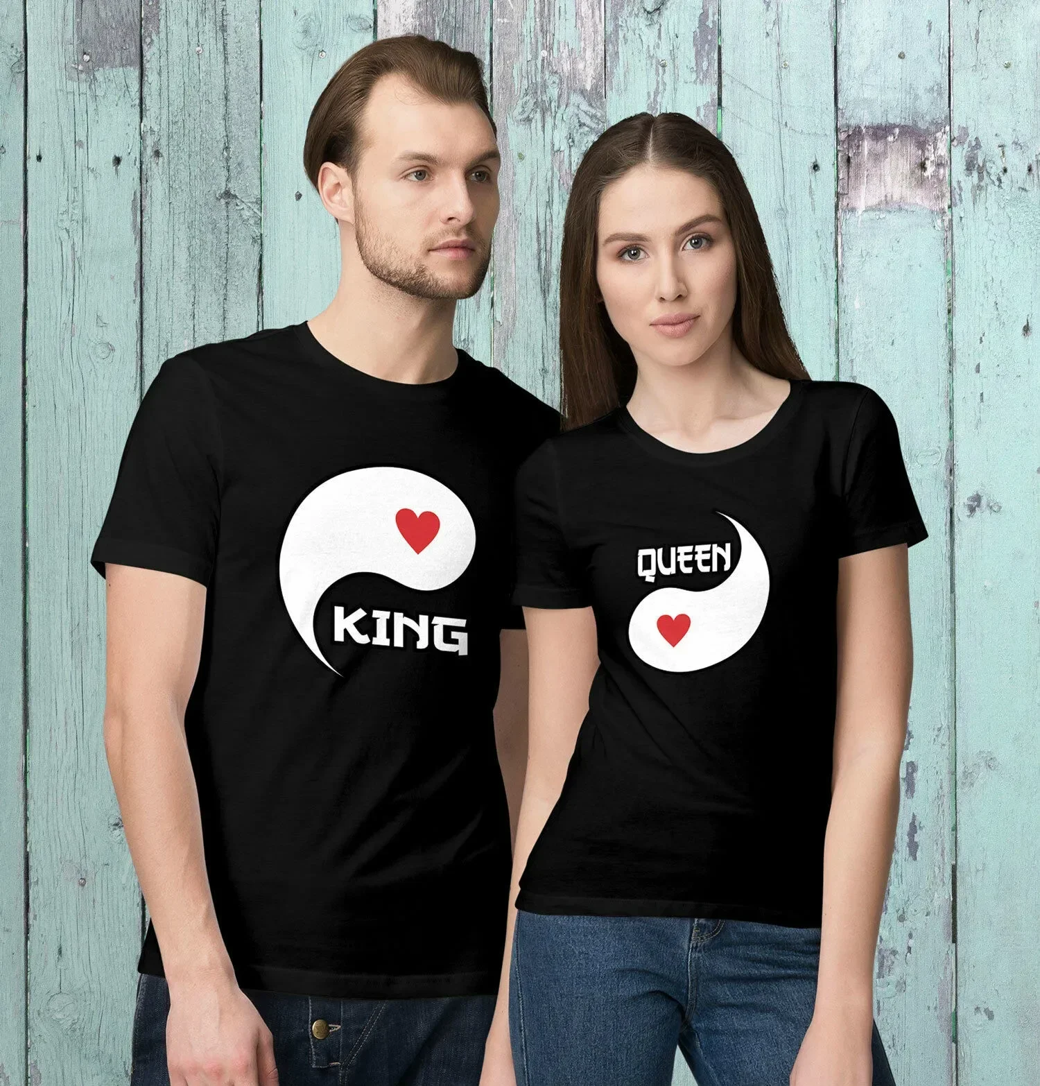 

King and Queen for Couples T Shirt Valentine's Day Matching Funny T-shirts