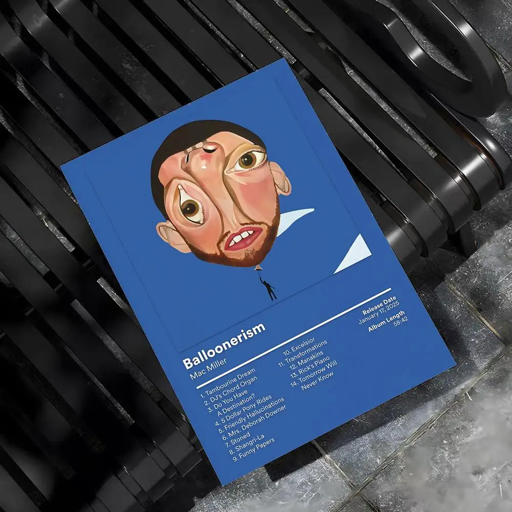 Mac M-Miller Rapper Sänger Poster, für Zuhause, Wohnzimmer, Schlafzimmer, Bar, Flur, klebrige Wandkunst, Druck, wasserfest, ästhetische Dekoration – Detail 10
