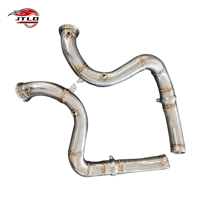 

JTLD 304SS Performance Полированная выхлопная труба без кошки для Mercedes-Benz W205 C63 C63 S Тестовые трубы выхлопной трубы без OPF