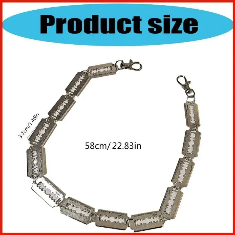 Metal Blade Chain Street Fotografie Stijlen Pant Chain Persoonlijkheid Charme riem voor individualistische stijlen Lover