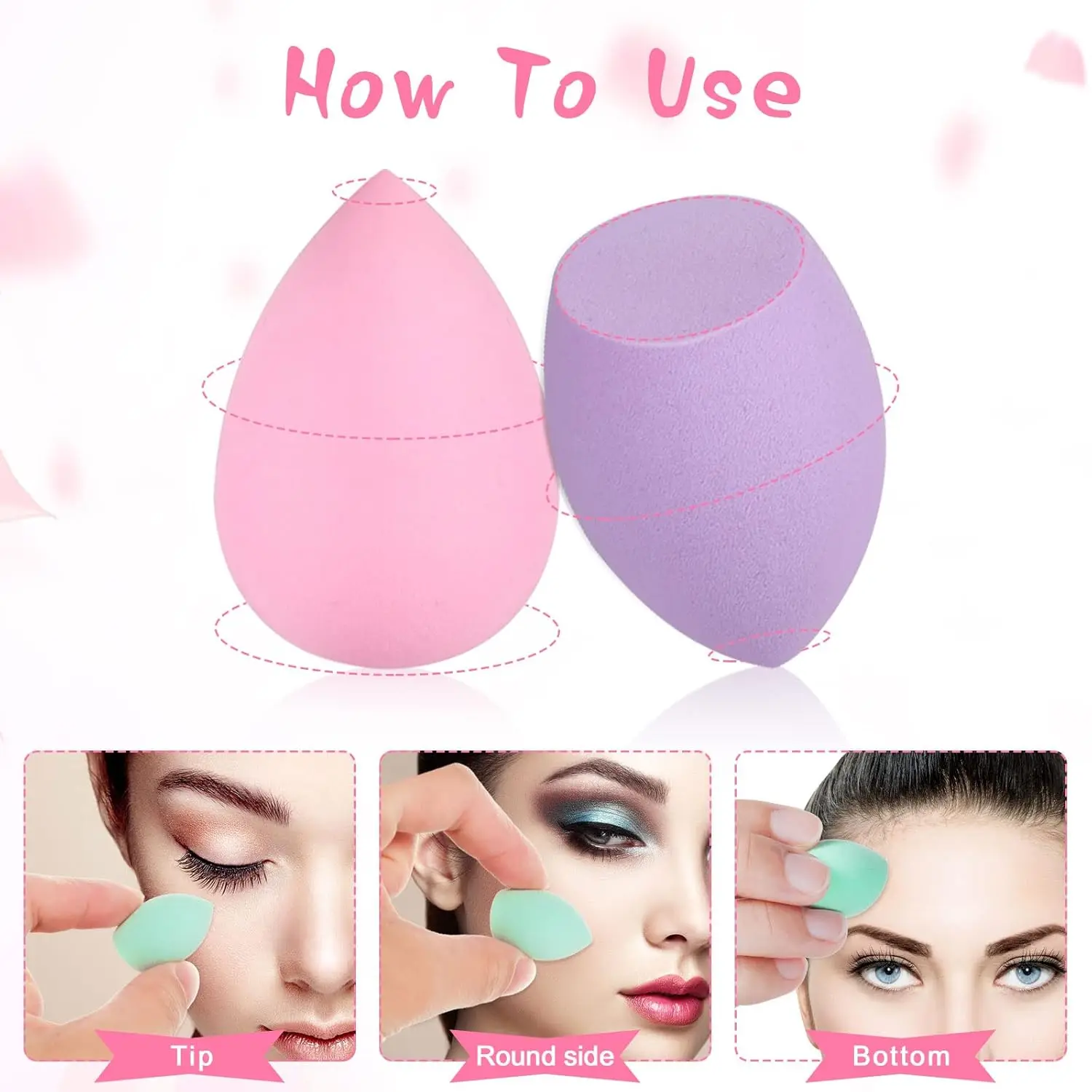 40Pcs Mini Makeup Sponges, Multi-Colored Beauty Blenders for Foundation, Powder & Liquid - Super Soft & Professional