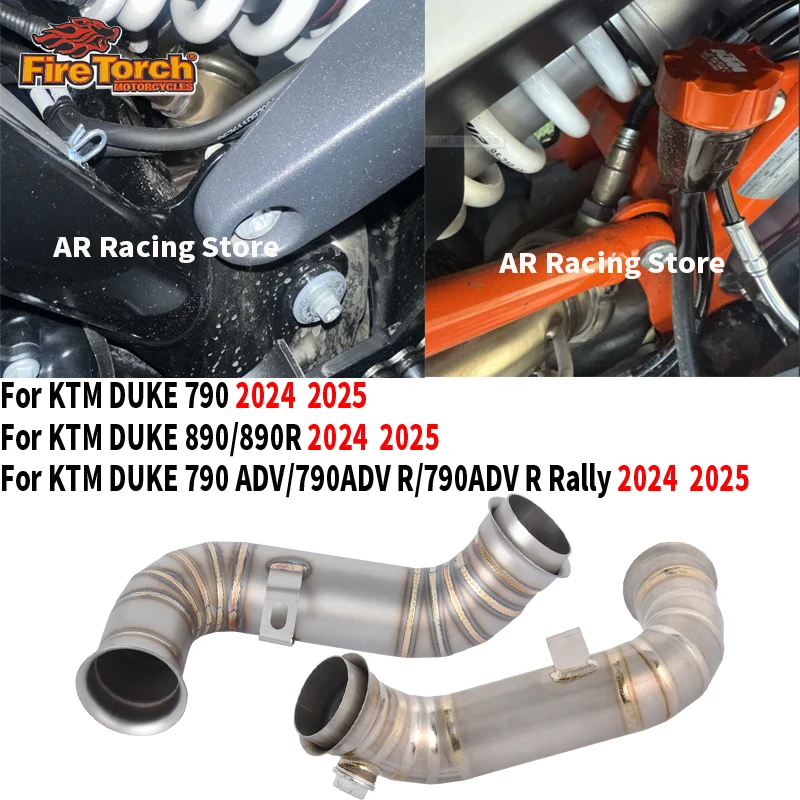 

Для KTM DUKE 790 890 Adventure R Rally KTM 790 KTM890 2024 2025 мотоциклетный глушитель выхлопной системы из титанового сплава, среднее звено трубы