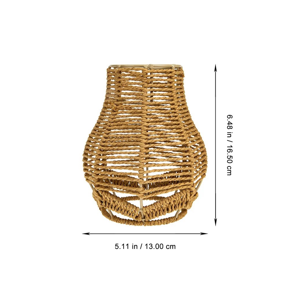 

2Pcs Durable Handmade Woven Lamp Shade Chinese Style Ceiling Light Cover Decorative Lamp Cover for Home Woven Lampshade