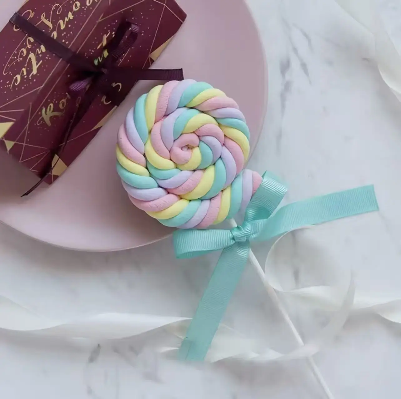Simulation Cotton Lollipop Fake Candy Model Sweet Shop Window Display Props Children's Photography Ornaments Wedding Scene Decor