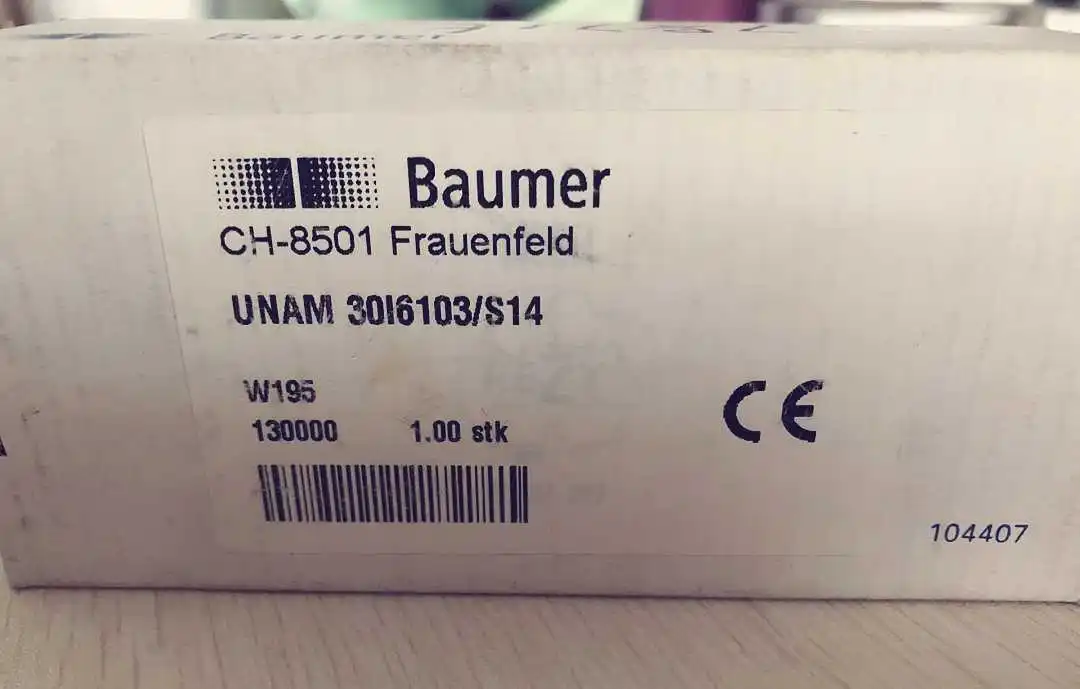 

New Original Baumer Ultrasonic Sensor 30I6103/S14 3016103/S14 CH-8501