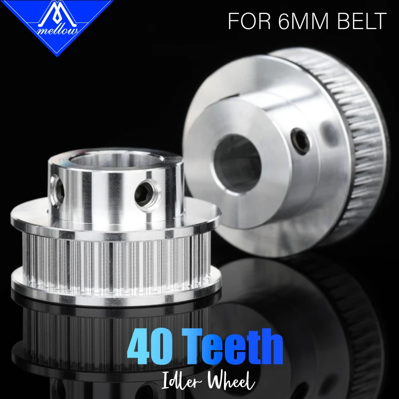 Mellow Części do drukarek 3D 40 zębów 2GT Koło rozrządu Otwór 8 mm / 12 mm Dla szerokości 6 mm GT2 Gates Pasek rozrządu 40 zębów 40T